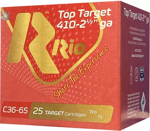 Rio Ammunition Rc3675 Top Target 410 Gauge 2.50" 1/2 Oz 7.5 Shot 25 Per Box/10 Case