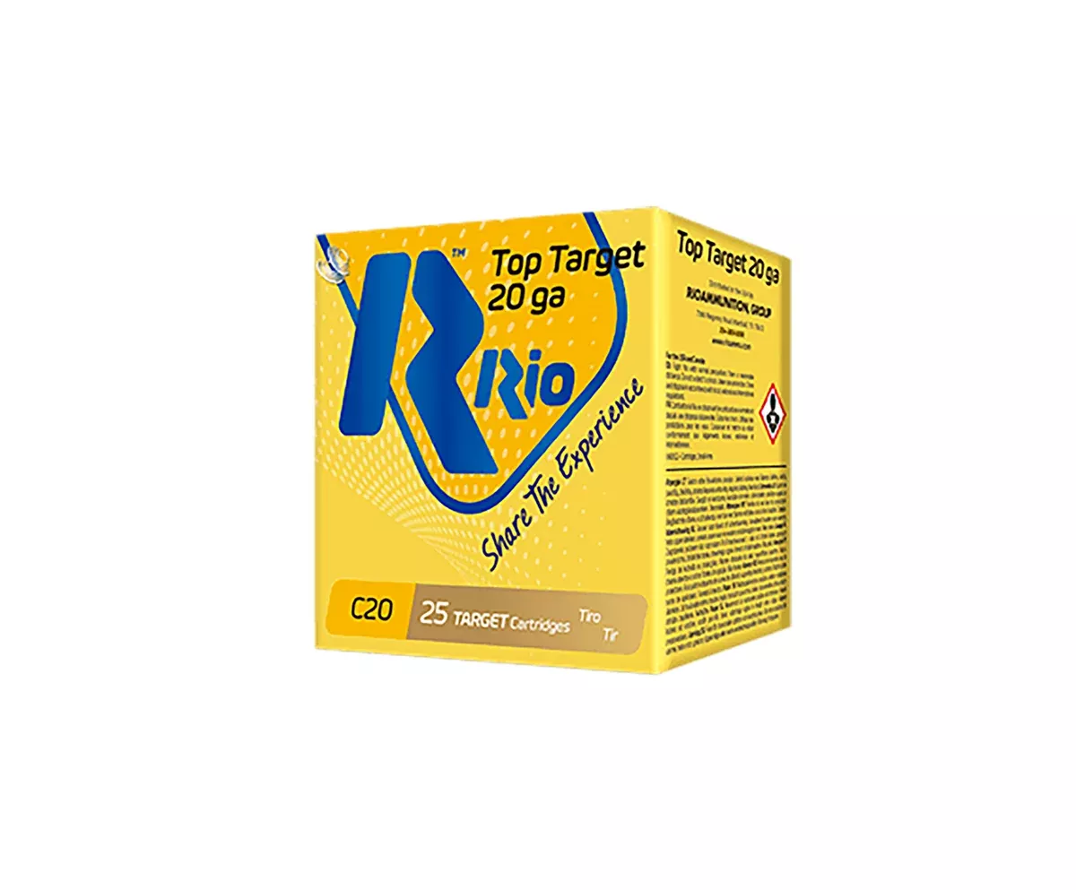 Rio Ammunition TT2075 Top Target20Gauge 2.75" 7/8oz 7.5Shot 25 Per Box/10 Case