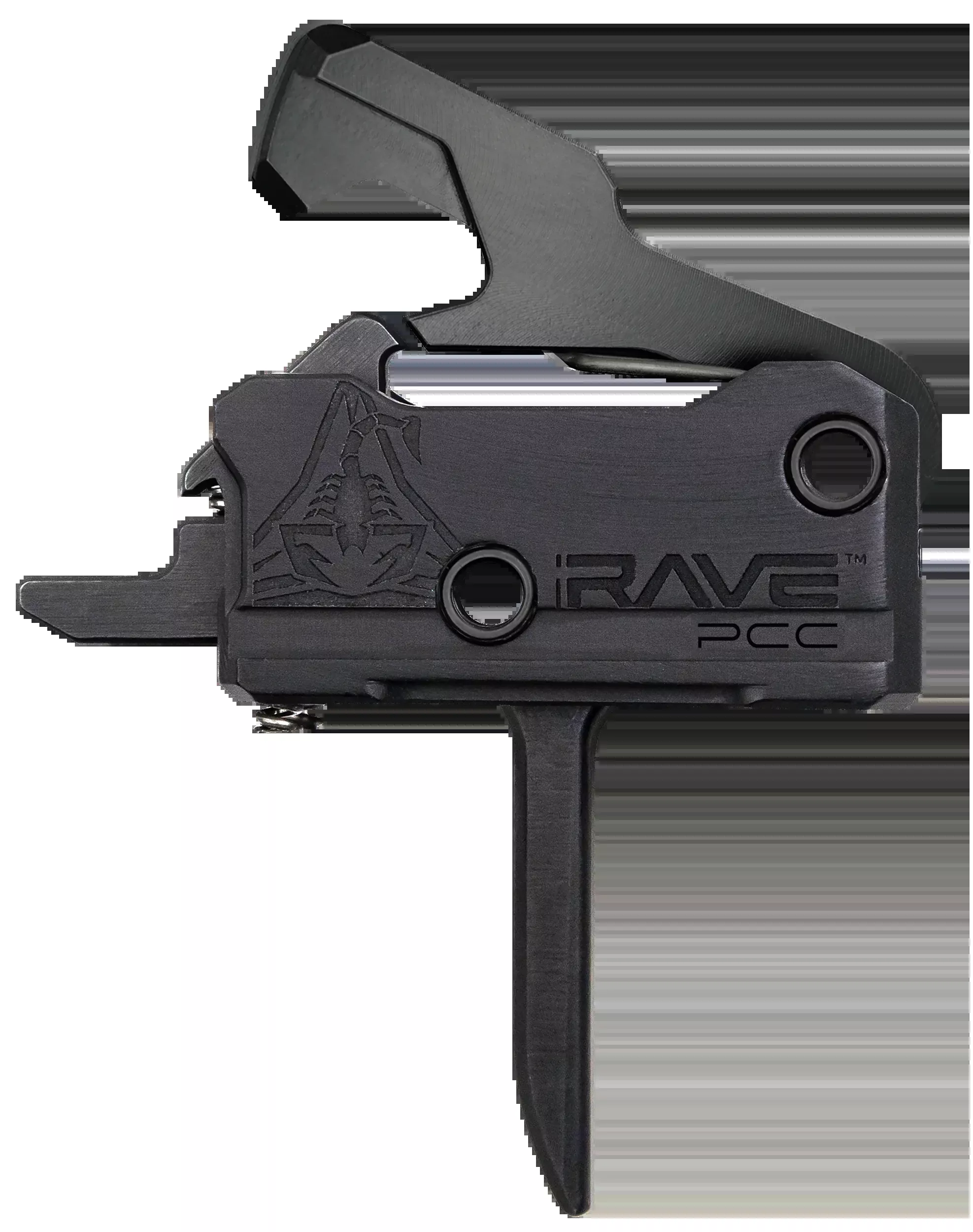 Rise Armament Rave PCC Flat Single-Stage Drop-In Trigger, 3.5 lb Pull, Black Nitride T017FPCCBLK