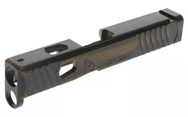 Rival Arms RA-RA12G305B Faction Series Slide A1 with Front & Rear Serrations Cerakote Battle Bronze 17-4 Stainless Steel for Glock 43X