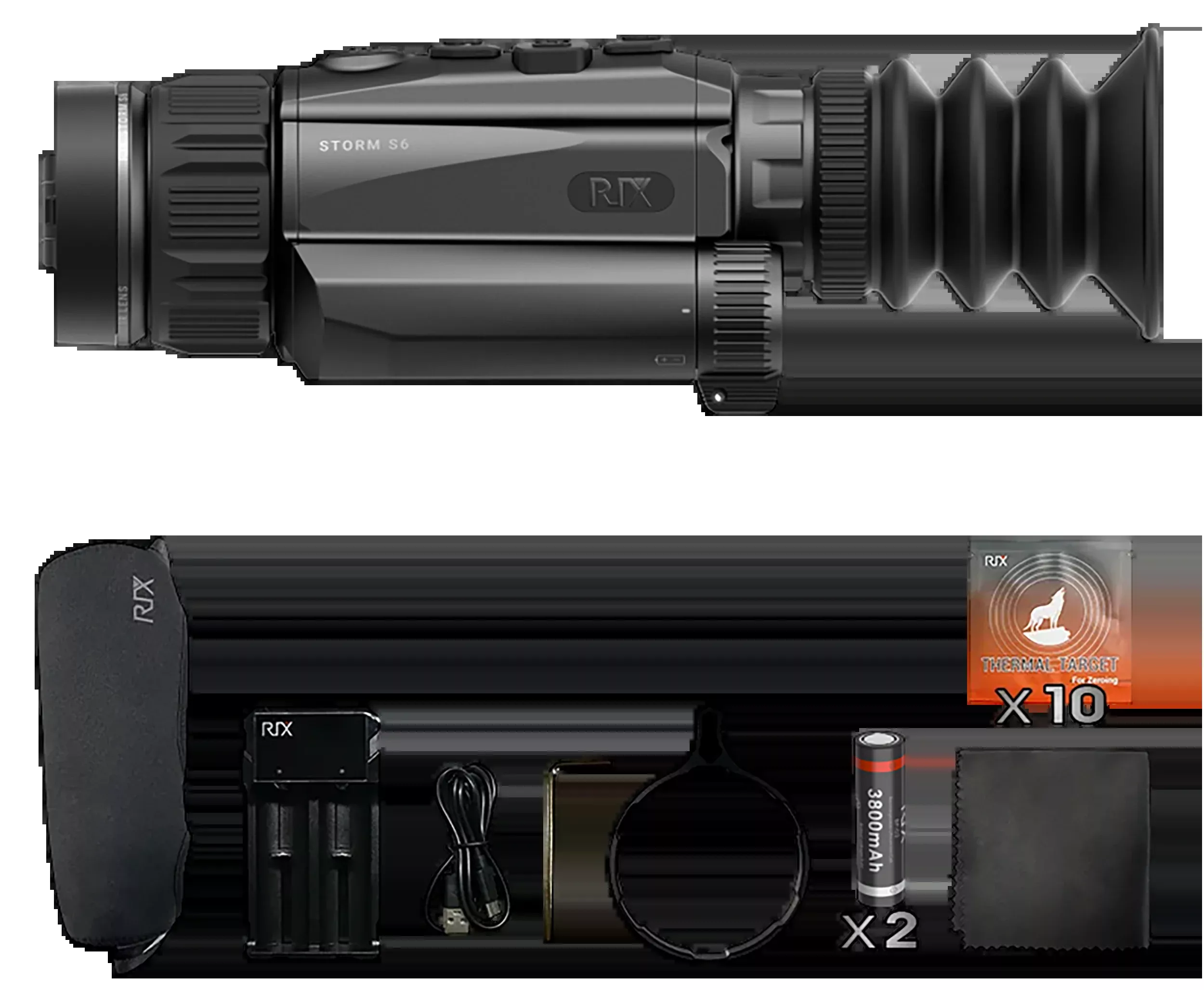 Rix Optics Storm S6R Thermal Imaging Riflescope with Laser Rangefinder, 640x512 Sensor, 50Hz RIXSTORMS6R