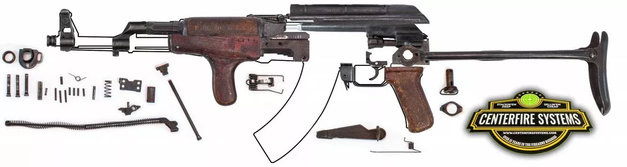 Romanian Model 65 AKM-47 7.62x39 Underfolder Parts Kit - Good Bluing