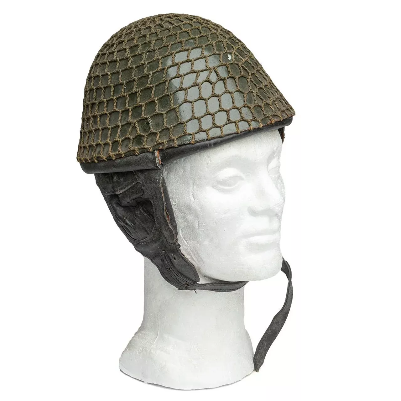 Romanian OD M73 Paratrooper Helmet - Used