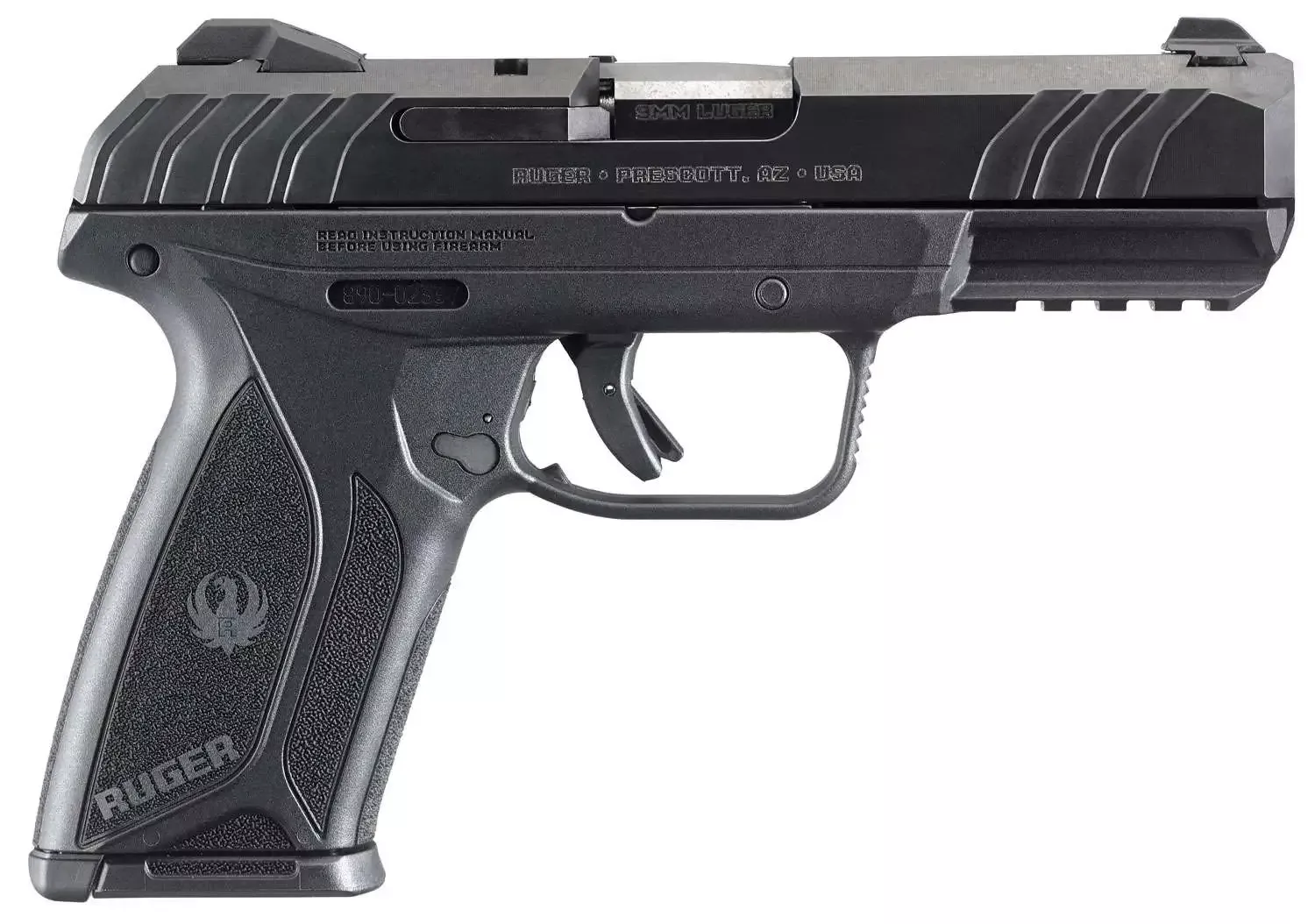 Ruger 3810 Security-9 9mm Luger DAO 4" 15+1 Black Polymer Grip Blued Steel Slide