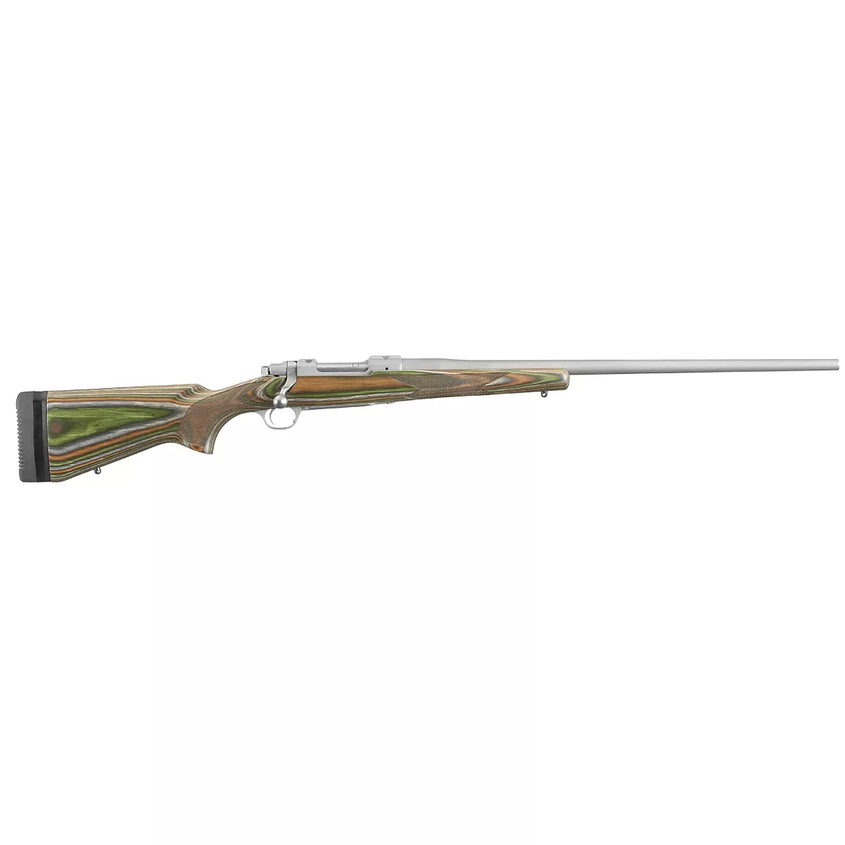Ruger 47139 Hawkeye Predator Full Size 6.5 Creedmoor 4+1 24" Matte Stainless Steel Barrel, Matte Stainless Steel Receiver w/Integral Scope Mount, Green Mountain Adj LOP Laminate Stock, Right Hand