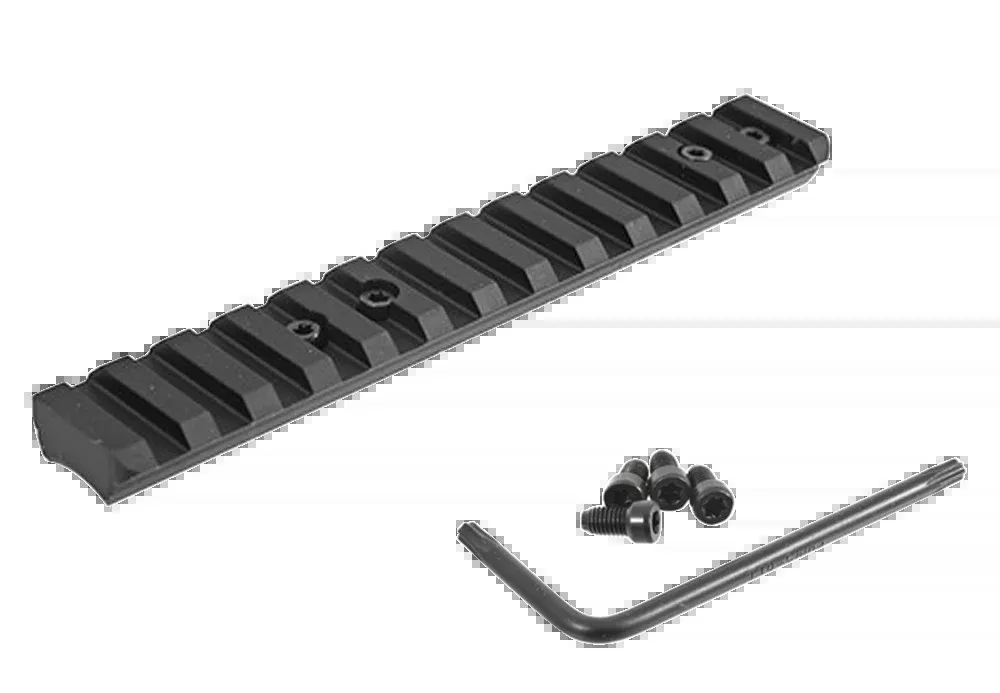 Ruger 90674 Picatinny RailBlack Anodized Aluminum Fits Ruger American Rimfire 0 MOA