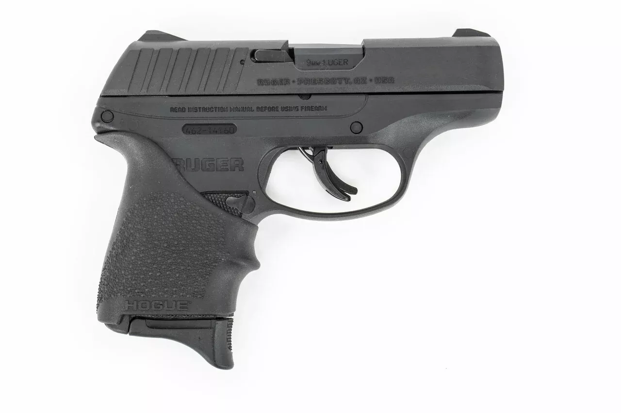 Ruger EC9 9MM Semi-Auto Pistol Safety Hogue Grip