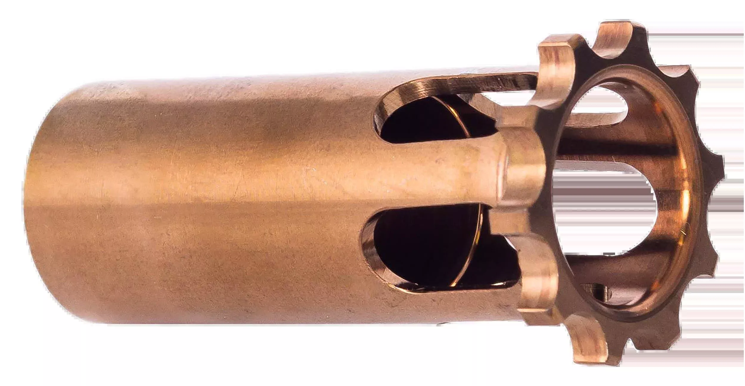 Rugged Suppressors Internal Shoulder Piston, Copper Finish 1/2x28 Threaded OP009