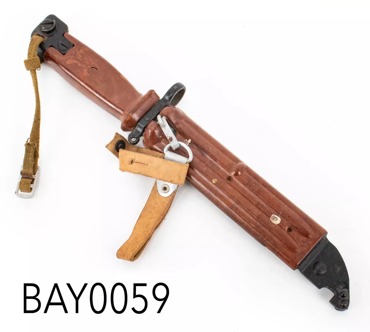 Russian Tula 6x4 AKM Type 2 Bayonet w/ Scabbard, Star on Crossguard