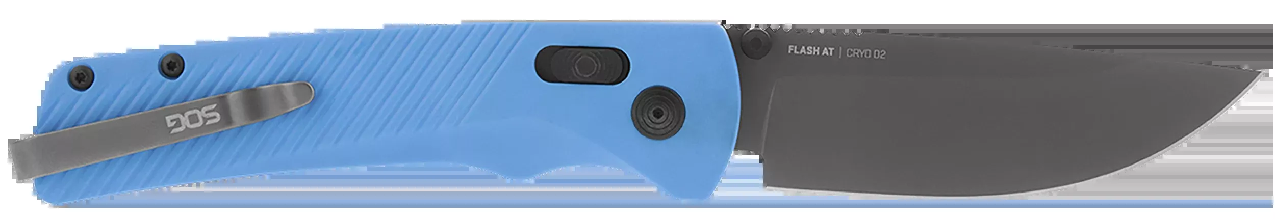 S.O.G Flash AT assisted folding knife, Cryo D2 TiNi blade, Civic Cyan GRN handle – SOG11180341