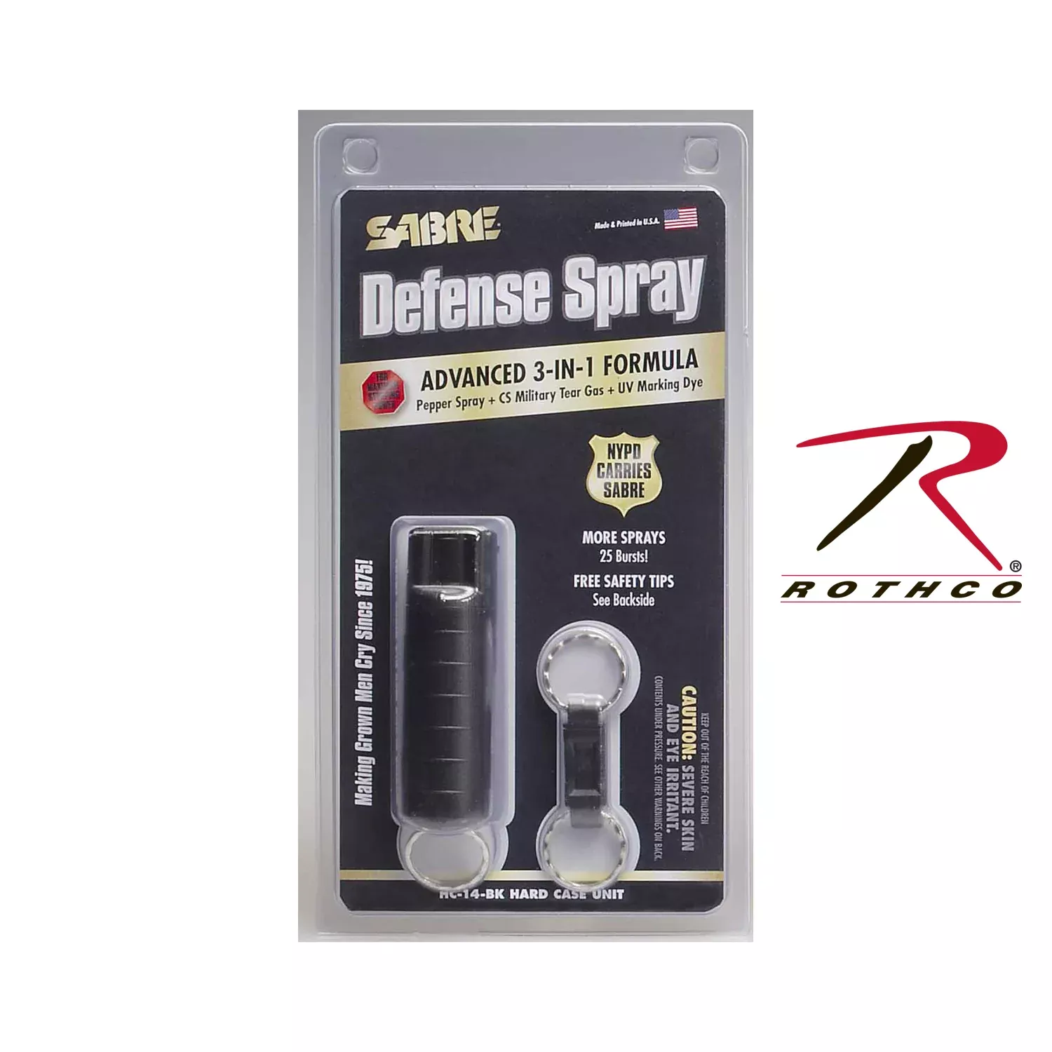 Sabre 3-In-1 Pepper Spray With Plastic Case