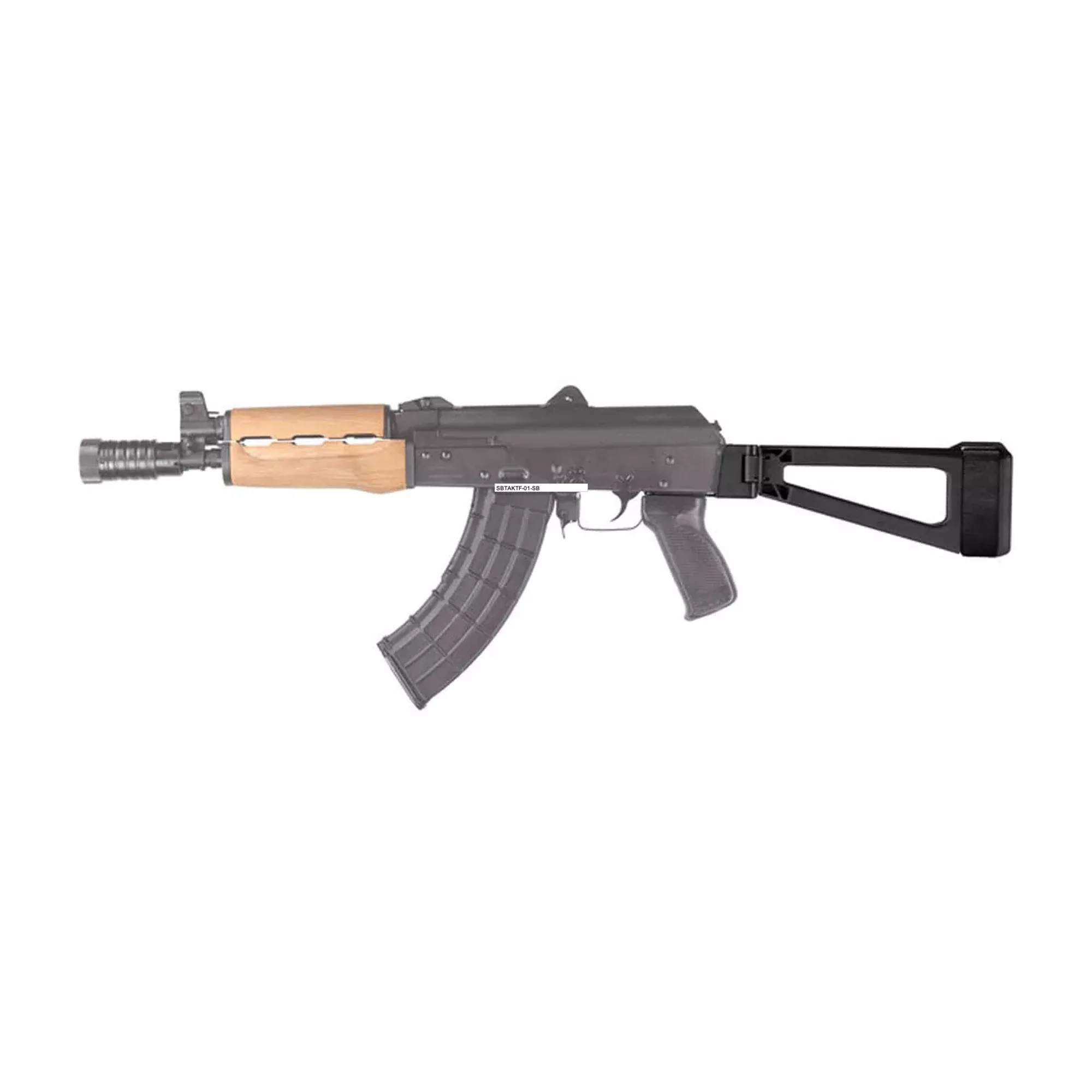 SB Tactical AKTF AK Tri Side-Folding Pistol Stabilizing Brace w/Adapter, Black AKTF-01-SB