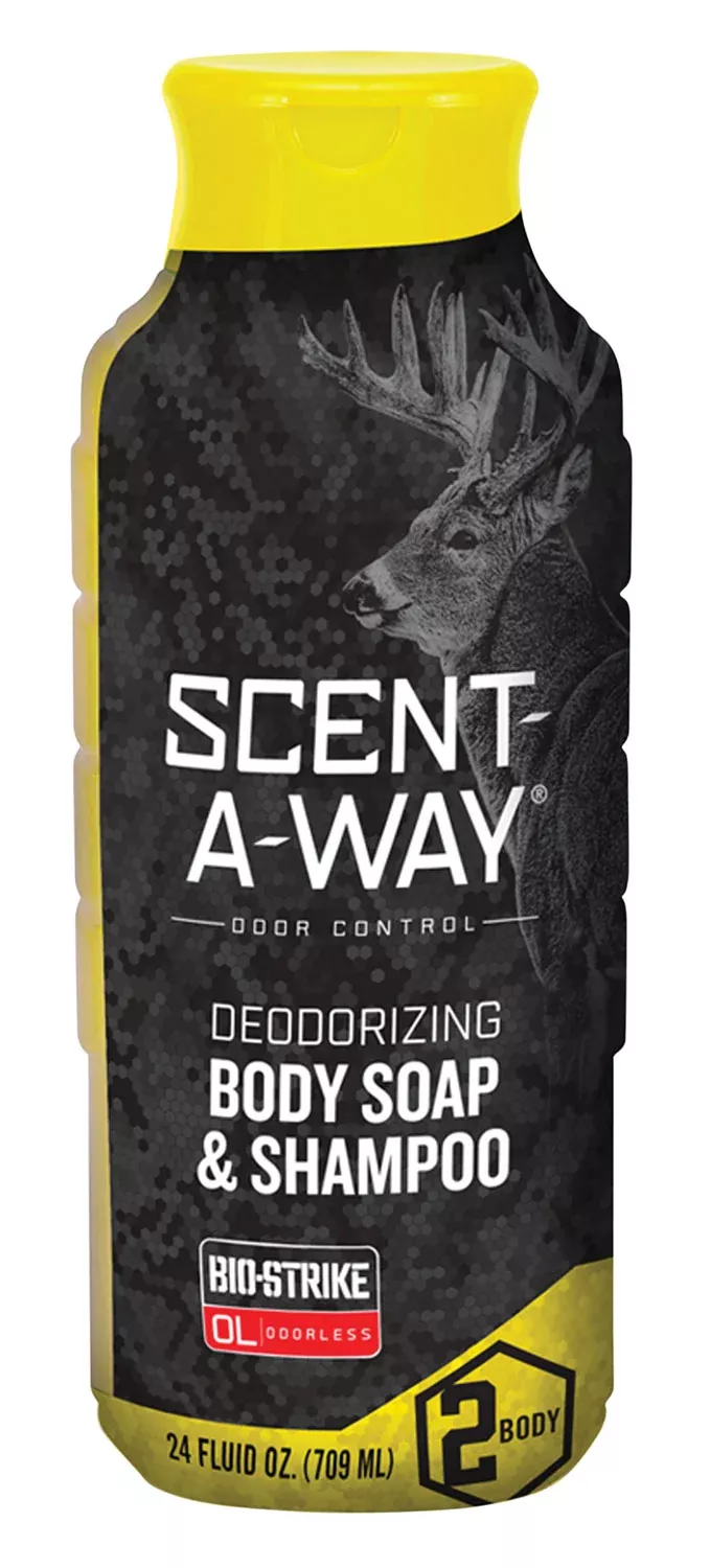 Scent- A- Way 100090 Bio- Strike Body Wash/Shampoo Odor Eliminator Odorless Scent 24 Oz Liquid