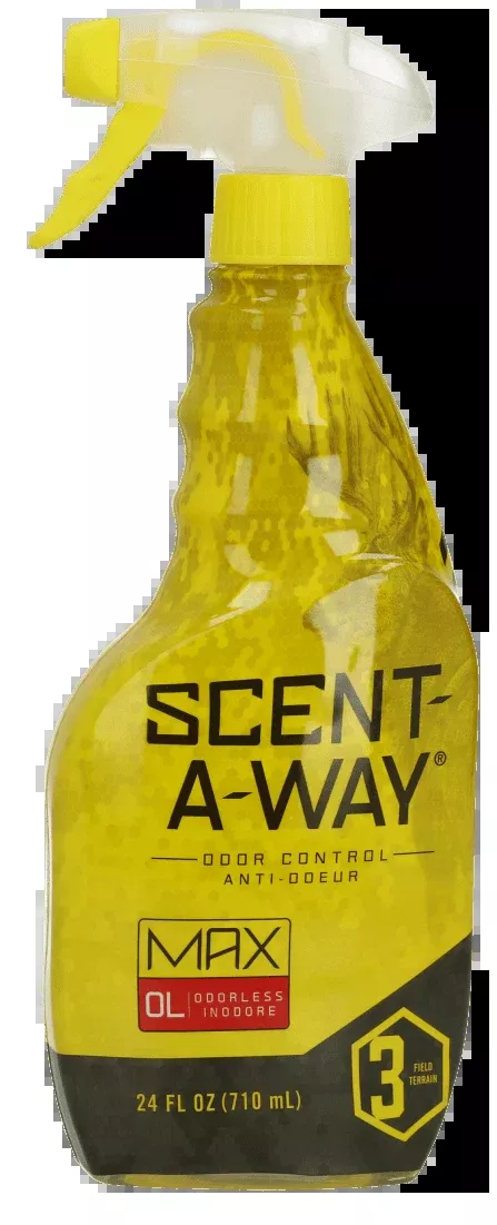 Scent-A-Way Max Odor Eliminator Field Spray, Odorless 24-ounce Trigger Bottle – 100083
