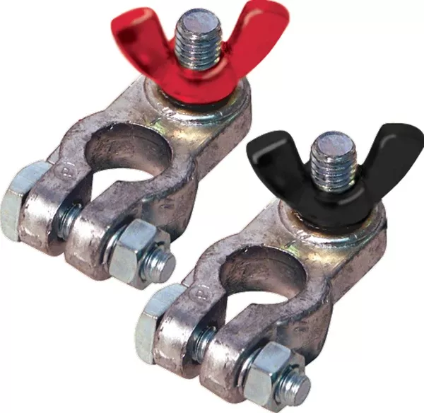 SEA SENSE Marine Battery Terminal Pair with Wing Nuts, Lead Post Converters for Boats - 50031700