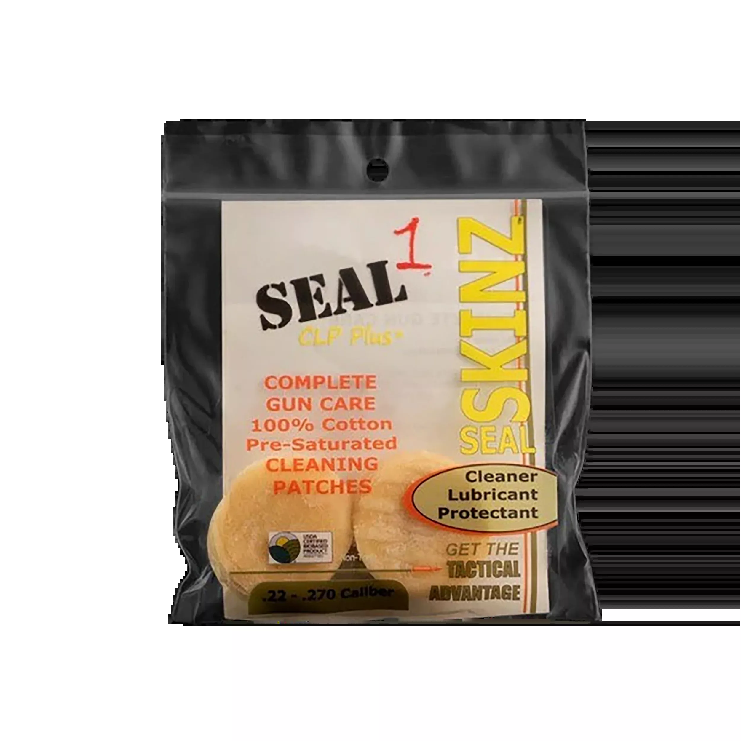 Seal 1 SEAL SKINZ Pre-Saturated Cotton Gun Cleaning Patches, 1.75 in, SS-10