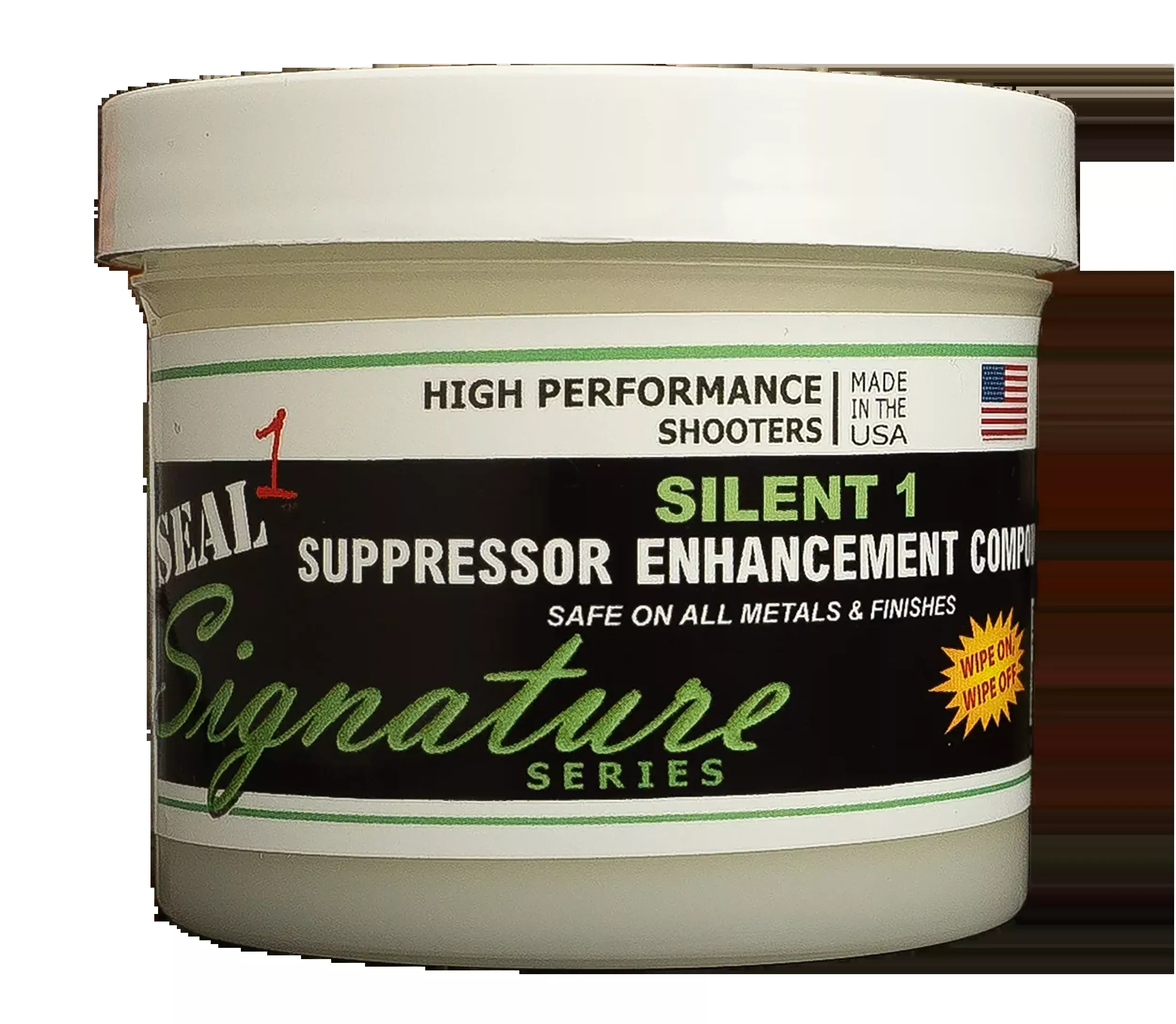 Seal 1 Silent 1 Signature Suppressor Enhancement Compound Paste, 4 oz Jar, Bio-Based & Non-Toxic S1P-4