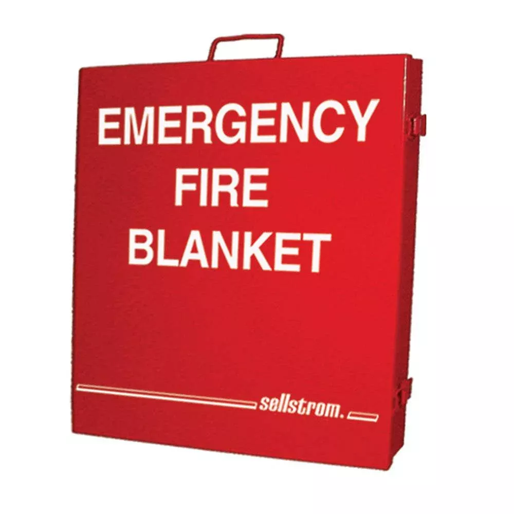 Sellstrom 100% Fiberglass High Temp Blanket - In Metal Storage Cabinet