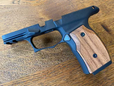Sharps Bros P365 Series SBGM01-G2 Grip Module - Fits Sig P365/XL/X/X Macro with No Manual Safety, Anodized Black Finish, Includes Brazilian Cherry Grip Panels