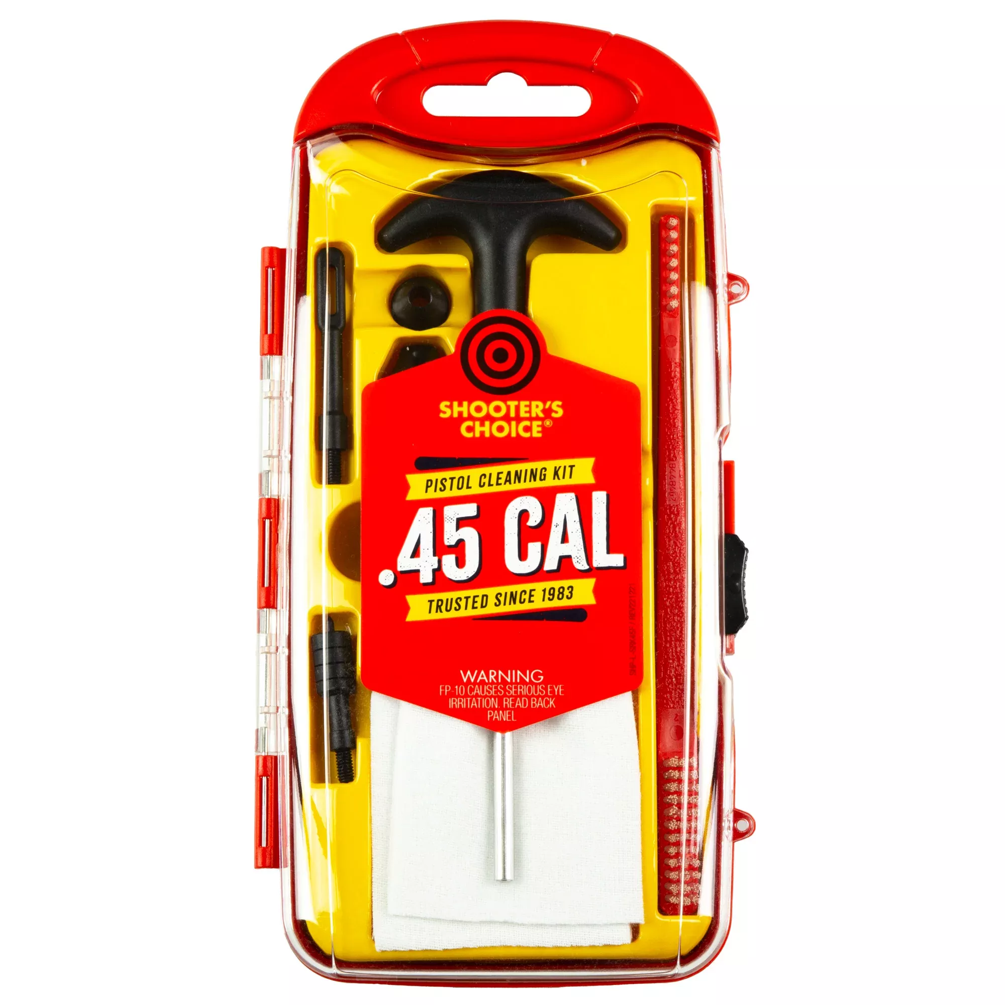 Shooter's Choice .45 Cal Pistol Cleaning Kit with Brass Rod, Brushes & FP-10 CLP, SHF-SRK-45