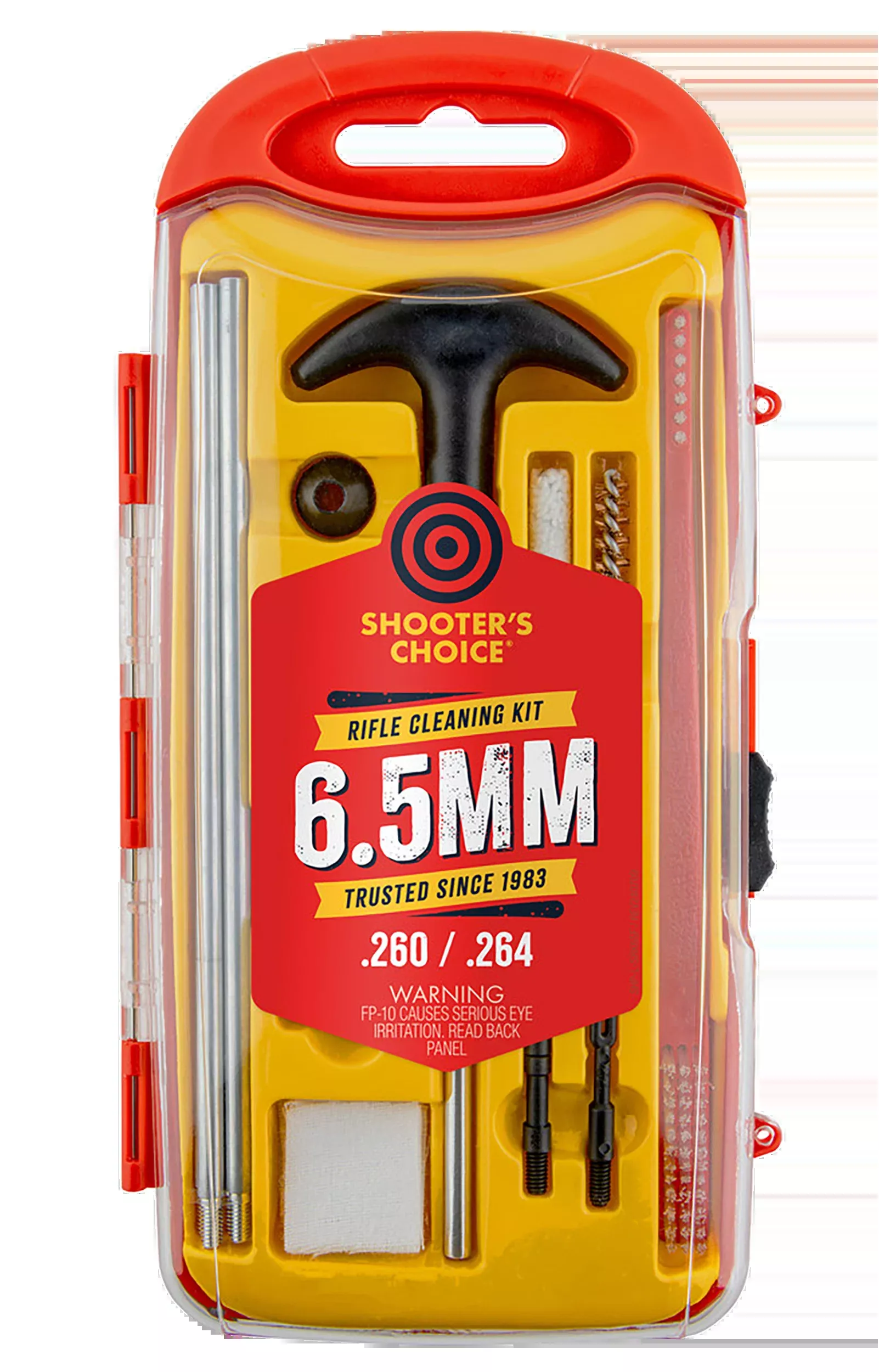Shooters Choice 6.5mm Rifle Cleaning Kit with Aluminum Rods, T-Handle, Brush & Jag, SHFSRK65