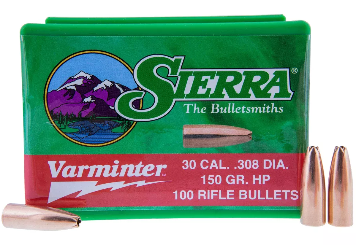 Sierra 2136 Varminter308Win 150gr Hollow Point 100/Box