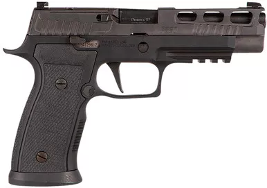 Sig Sauer 320AXGF9BXR3PROR2 P320 AXG Pro 9mm Luger Caliber with 4.70" Barrel, 17+1 Capacity, Black Hardcoat Anodized Finish Stainless Steel Picatinny Rail Frame, Serrated/Ported Black Nitron Stainless Steel Slide & Black Carry AXG Polymer Grip