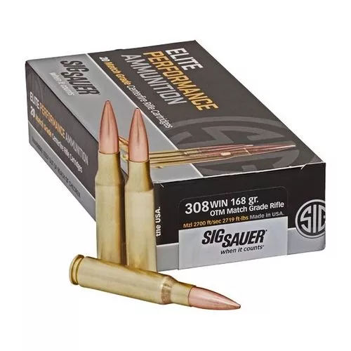 Sig Sauer Elite Hunting .308 Win 168 Grain OTM 20 Round Box