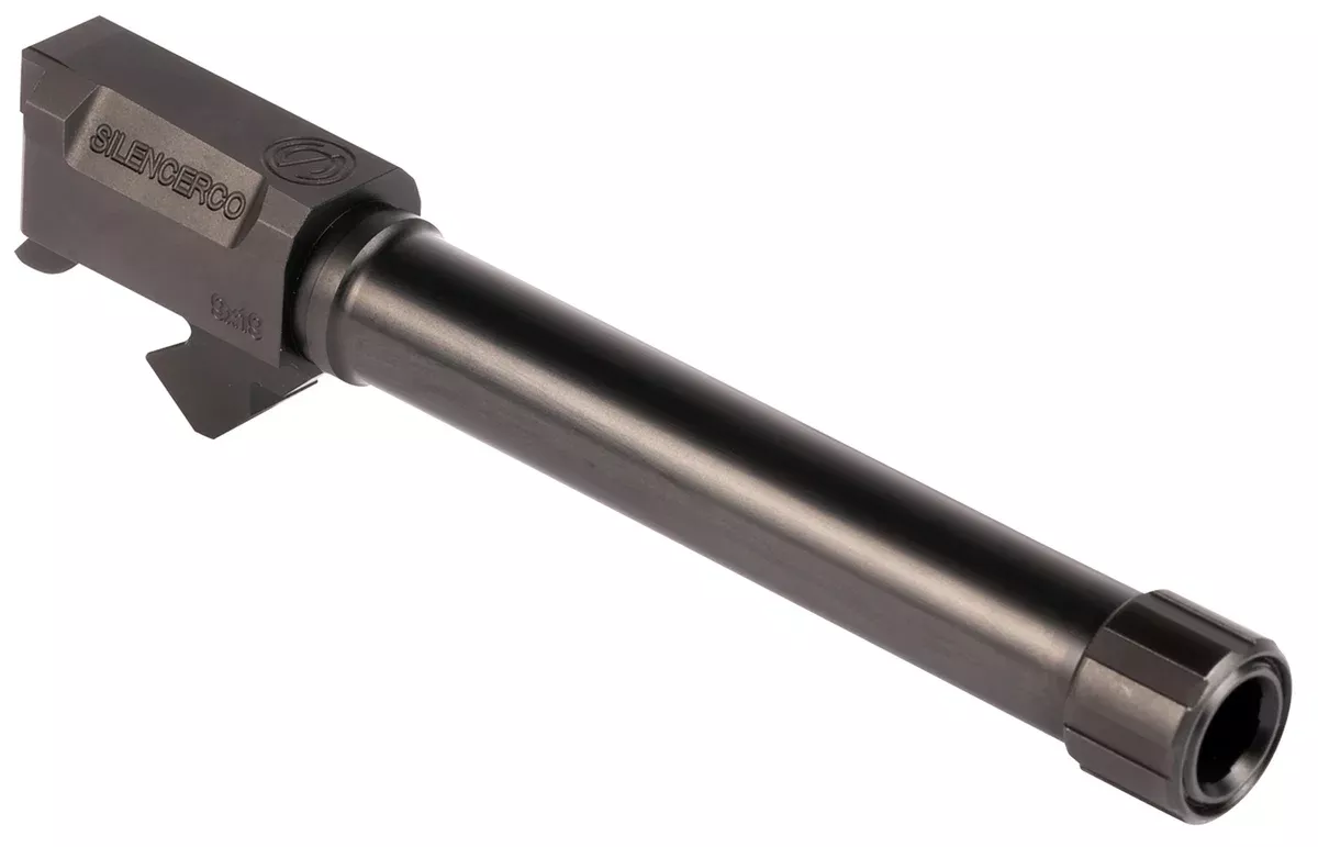 SilencerCo AC859 Sig9mm Luger 5" Threaded Black Nitride Stainless Steel, Fits Sig P226