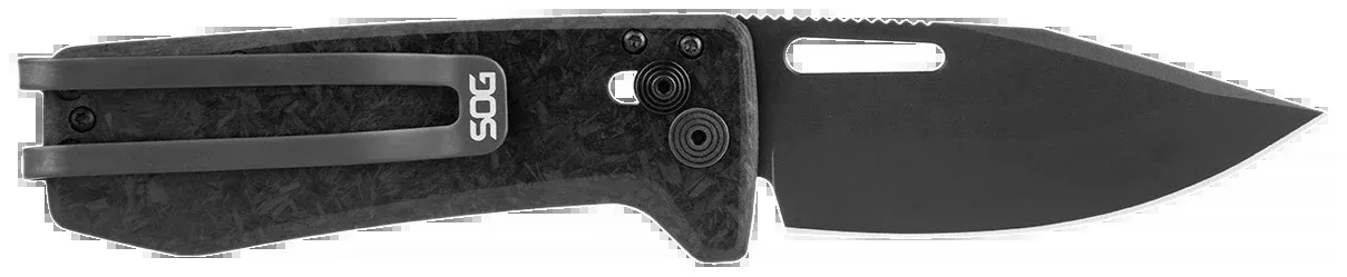 SOG Ultra XR Folding Knife – 2.80 in Cryo CTS XHP Blade, Carbon Fiber Handle, Blackout – SOG12630557