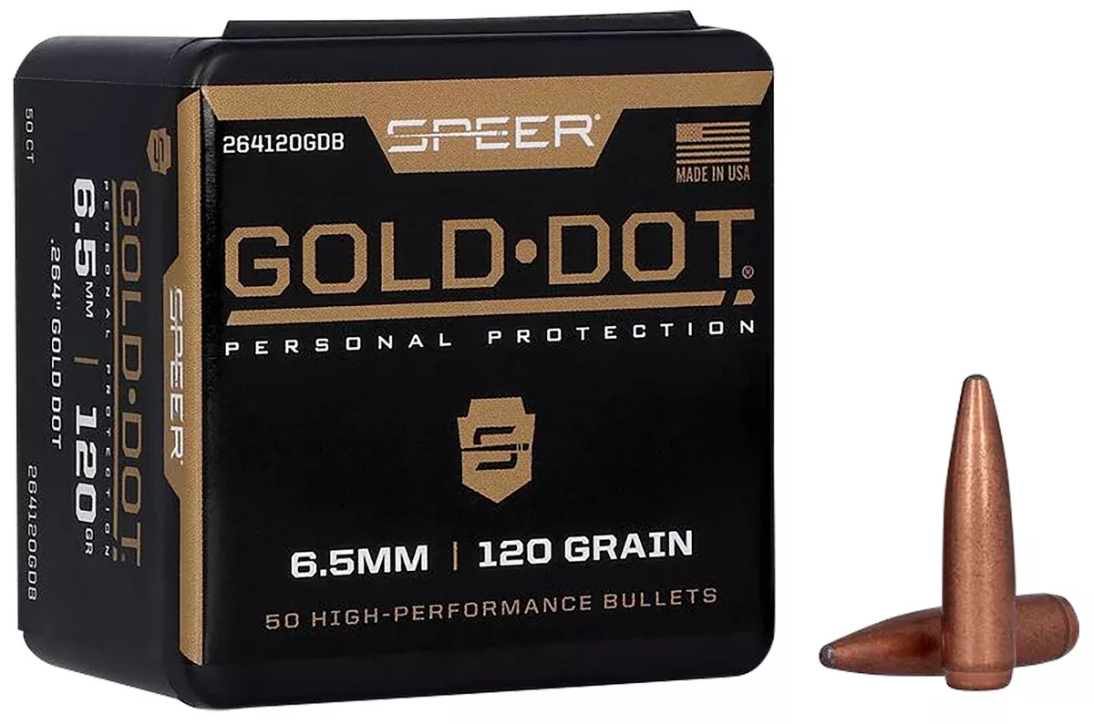 Speer 264120GDB Gold Dot264Cal 120gr Bonded Soft Point 50 Per Box/20 Case