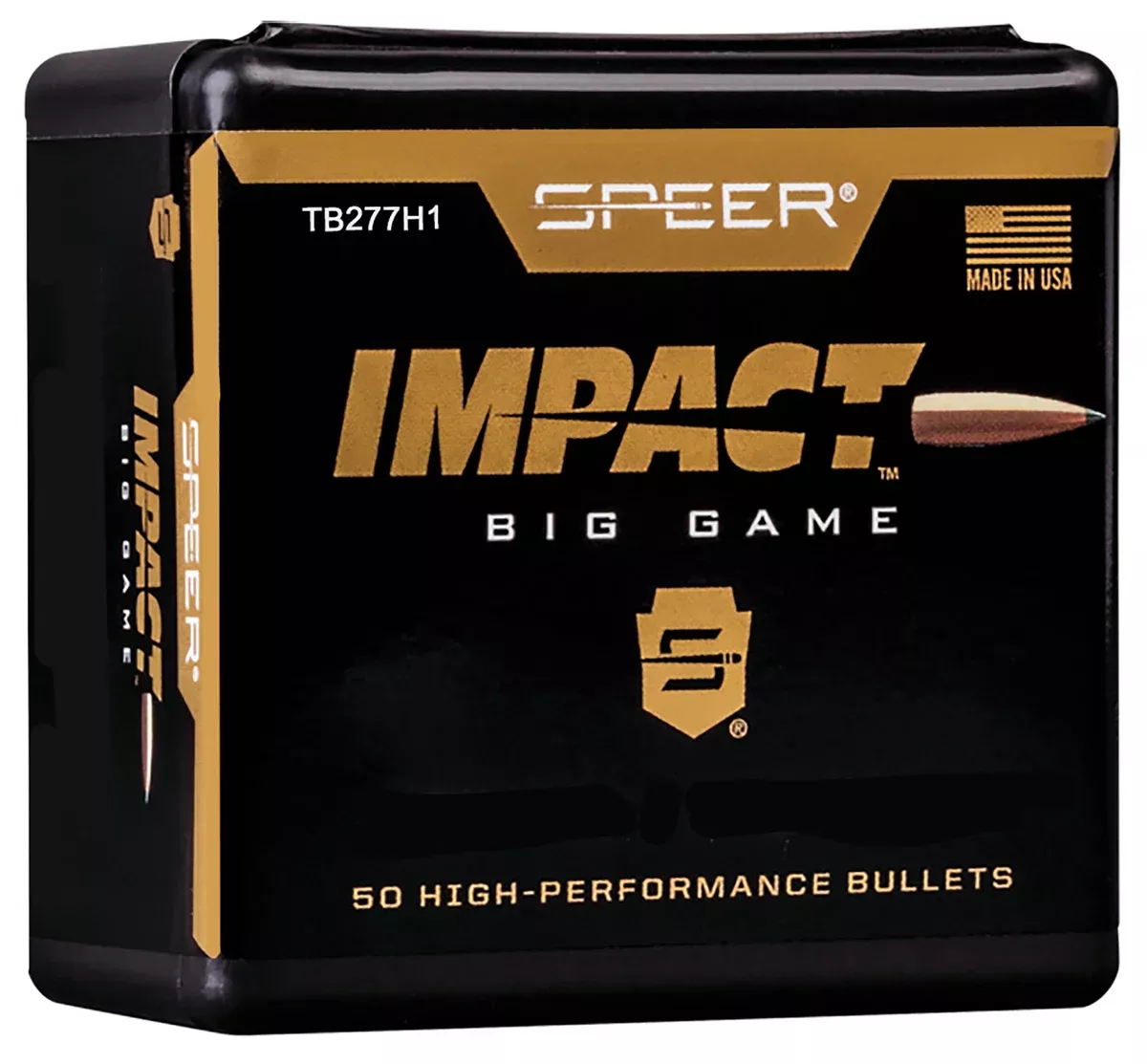 Speer TB277H1 Impact277Cal 150gr Tipped Plated 50 Per Box/5 Case
