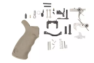 Spike's Tactical AR-15 Enhanced Lower Parts Kit - ST Battle Trigger, FDE Ergo Grip