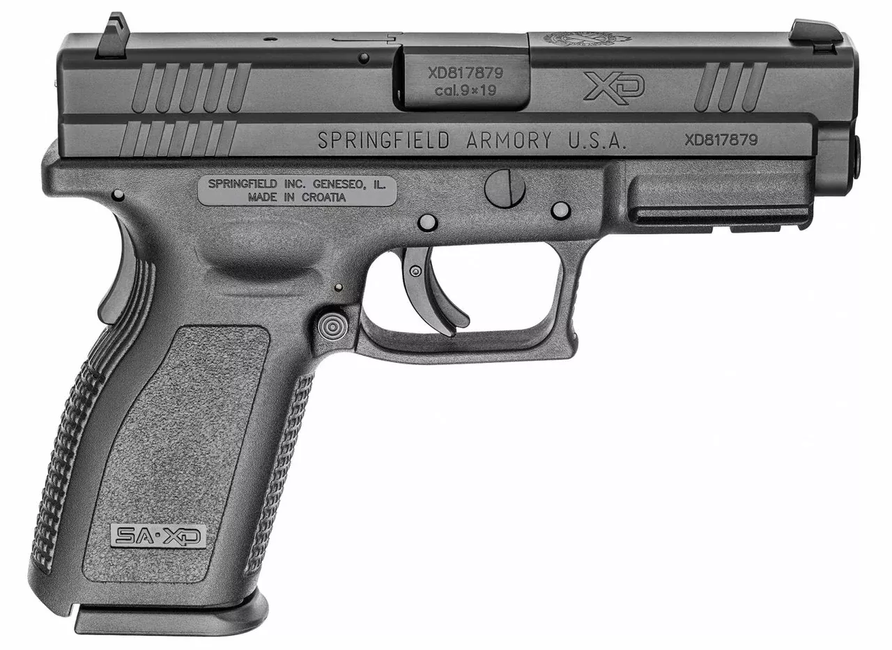 Springfield Armory XDD9101HC XD Service Defender Legacy 9mm Luger 4 16+1 Railed Black Frame Black Melonite Steel Slide Black Polymer Grip
