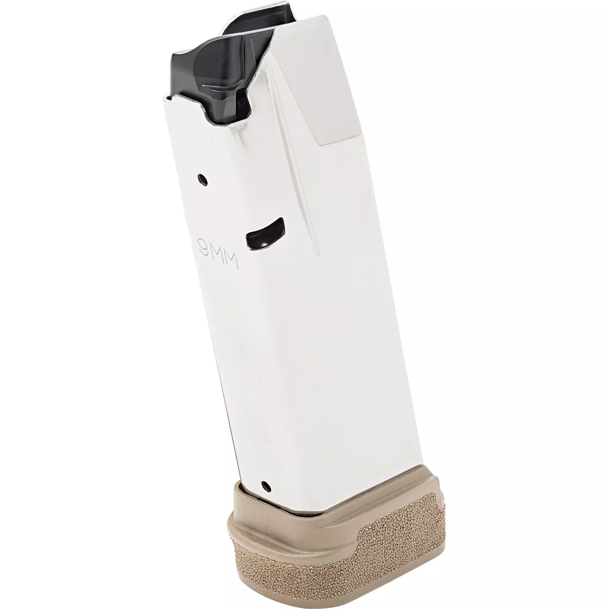 Springfield Hellcat Pro 9mm 17-Round Stainless Steel Magazine, Desert FDE +2 Basepad HCP5917F
