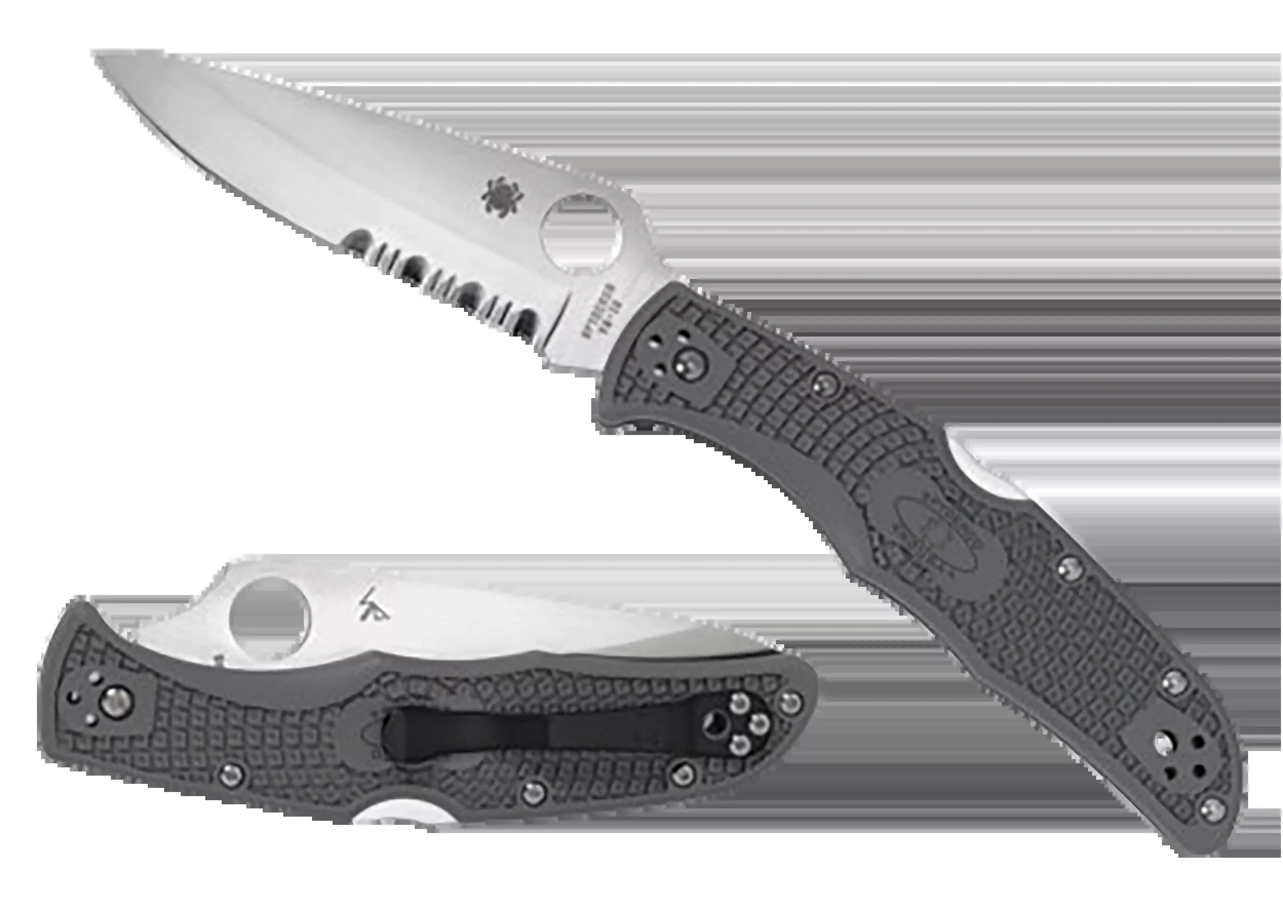 Spyderco Endura 4 Lightweight Folding Knife, VG-10 Combo Edge, Foliage Green Fiberglass-Reinforced Nylon, C10PSFG