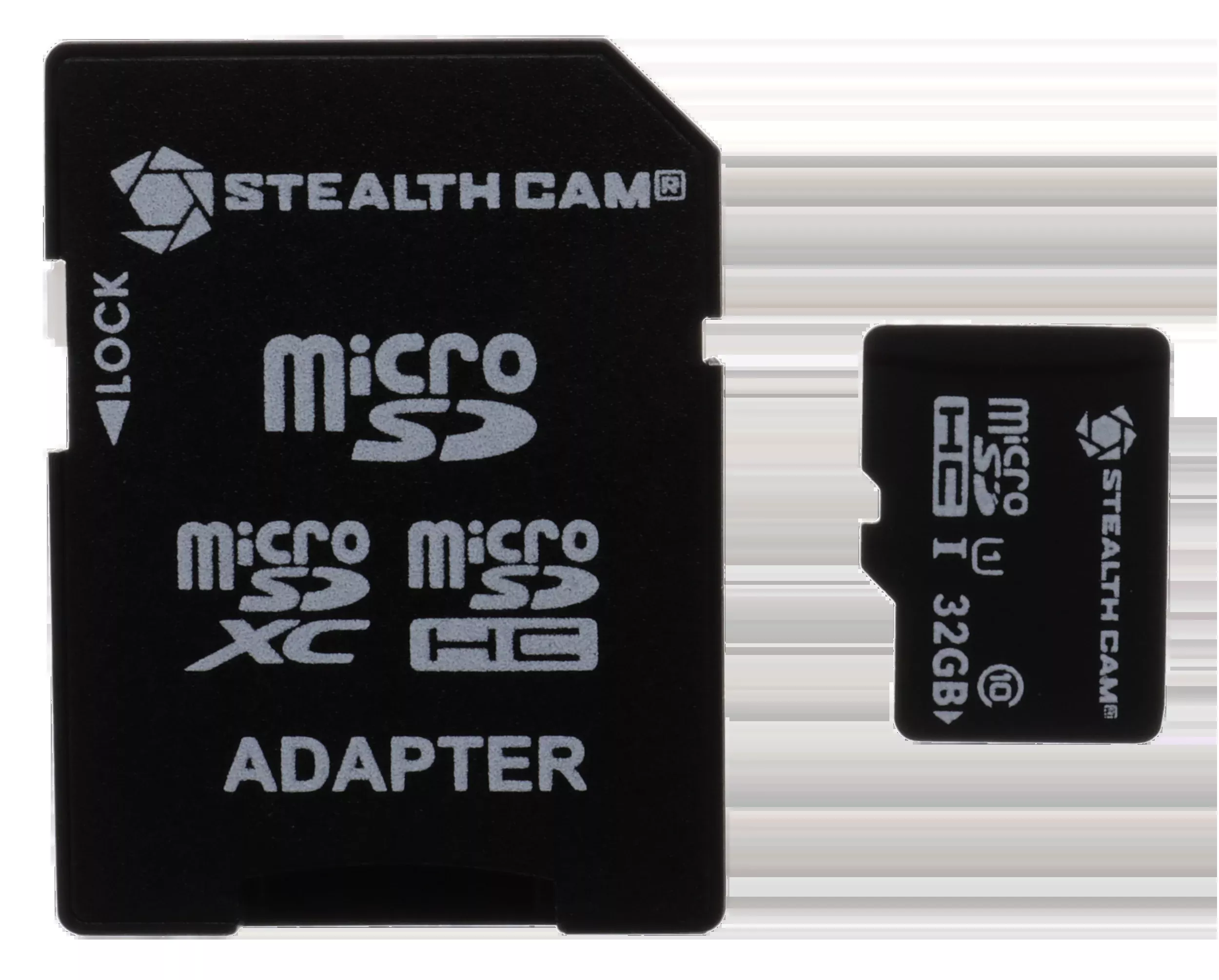 Stealth Cam Micro SDHC Memory Card with SD Adapter, Class 10, 32GB – STC32MICSD
