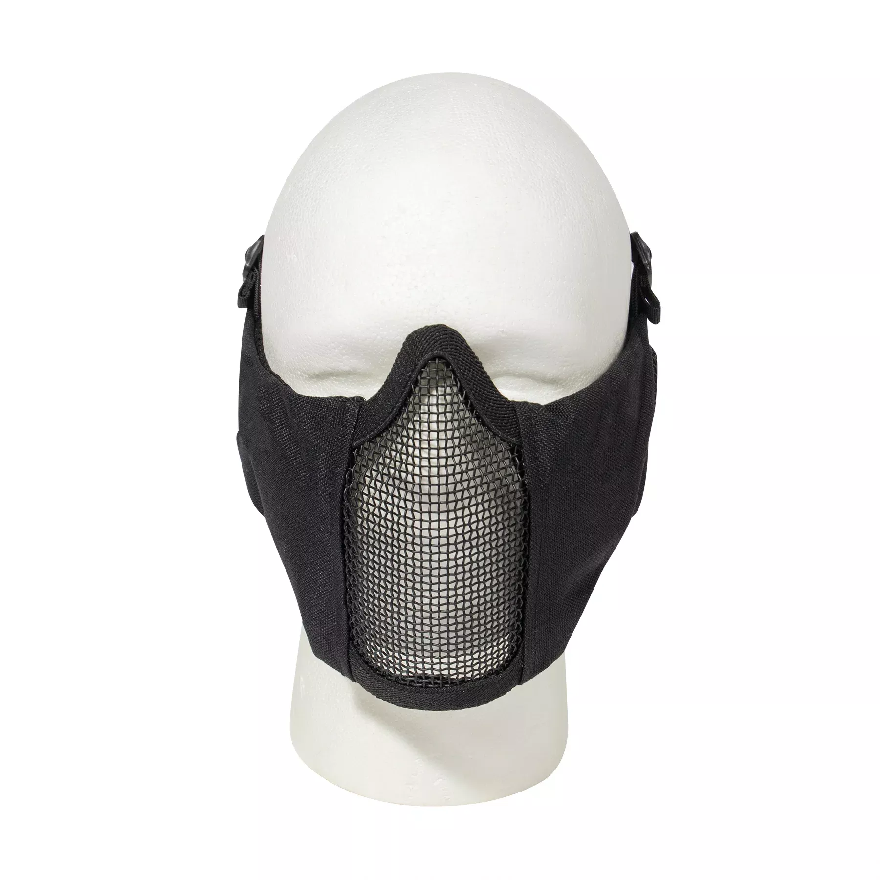 Steel Half Face Mask With Ear Guard - Black