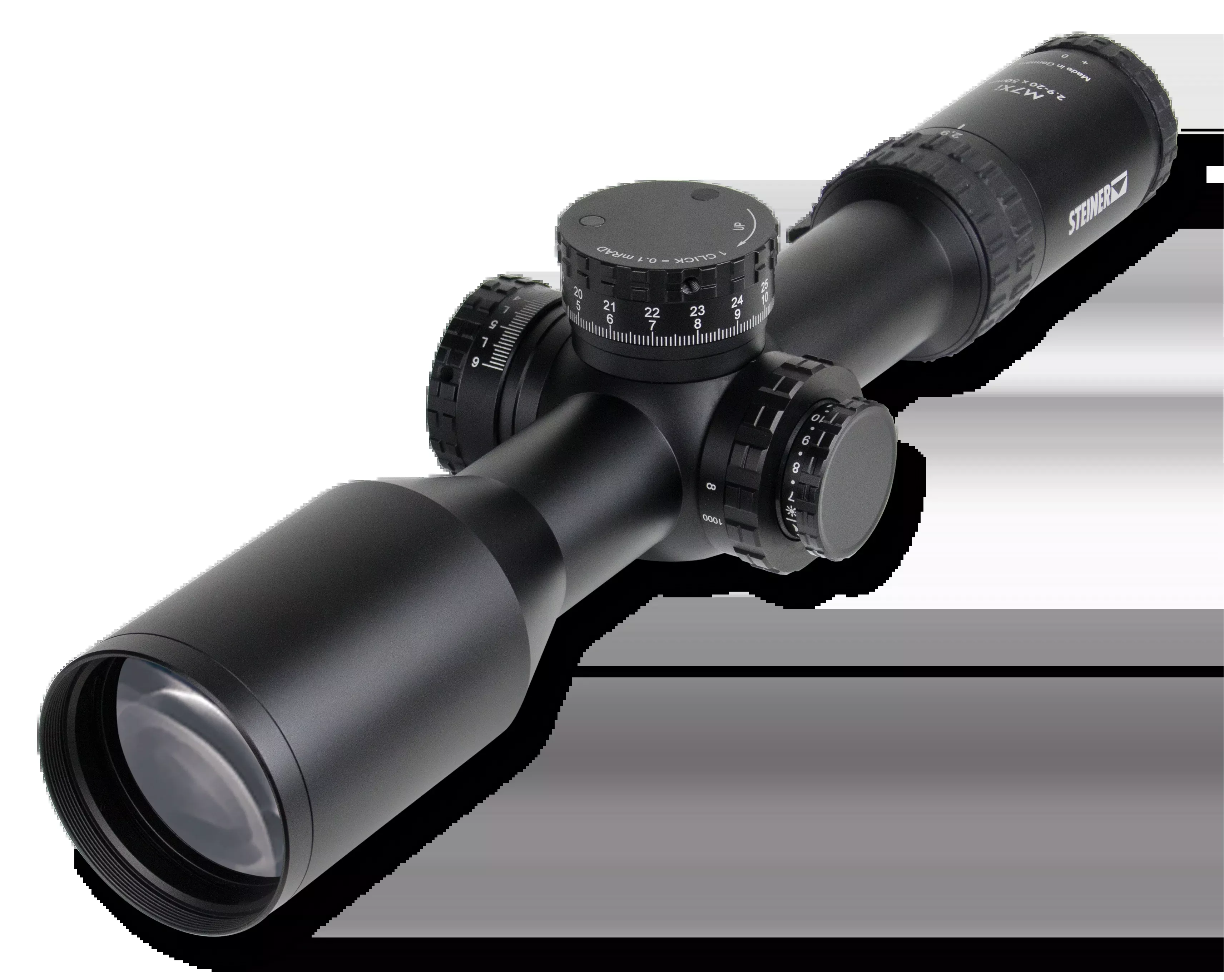 Steiner M7Xi 2.9-20x50 Riflescope, 34mm Tube, First Focal Plane TReMoR3 Reticle, CCW - 8717-T3