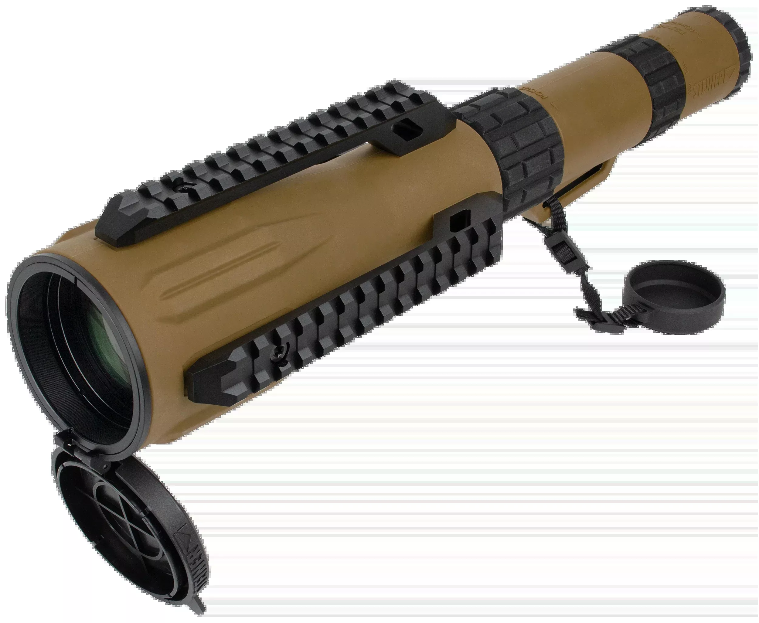 Steiner TS740 7-40x60mm Straight Spotting Scope, First Focal Plane Mil Reticle, Coyote Tan - 2918