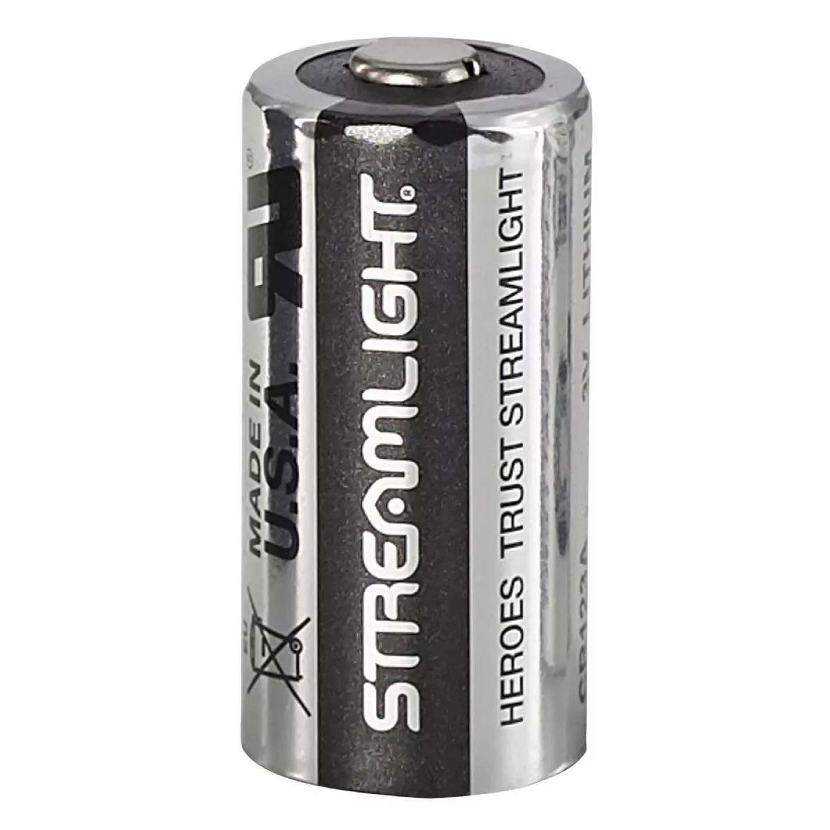 Streamlight CR123A Lithium Batteries Silver/Black 3 Volts (12) Single Pack