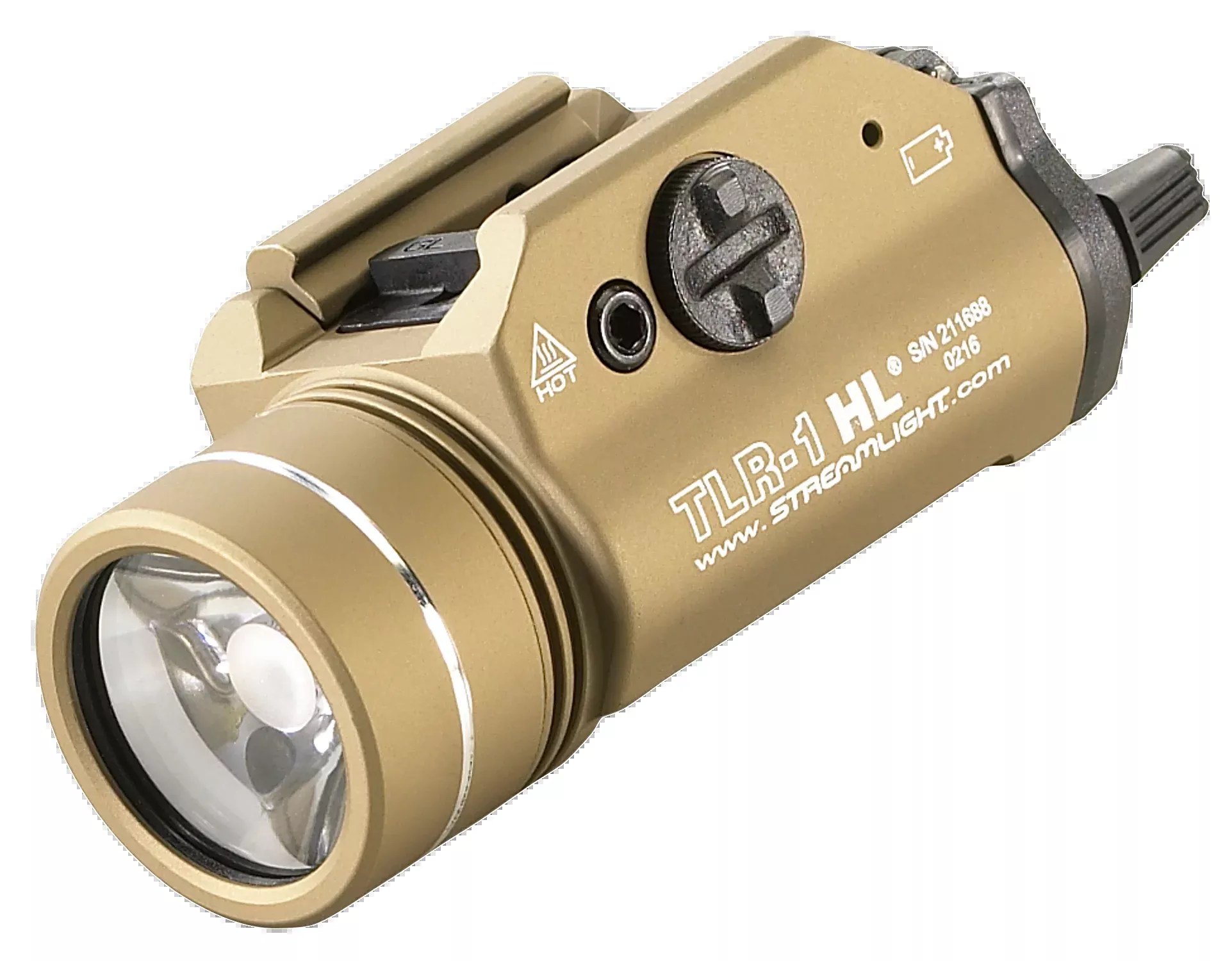 Streamlight TLR-1 HL Rail-Mounted Tactical Light, 1,000 Lumens, Flat Dark Earth, 69266