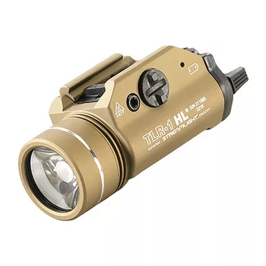 Streamlight TLR-1 HL Tactical Weapon Light - 1000 Lumens, Strobe, FDE