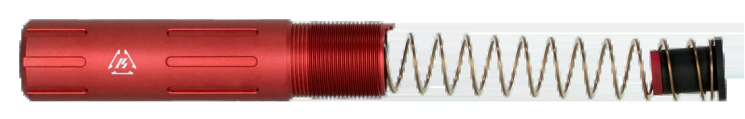 Strike AR Pistol Buffer Tube Slick Red Anodized 7075-T6 w/ Buffer & Spring ARSPRESLICKRED