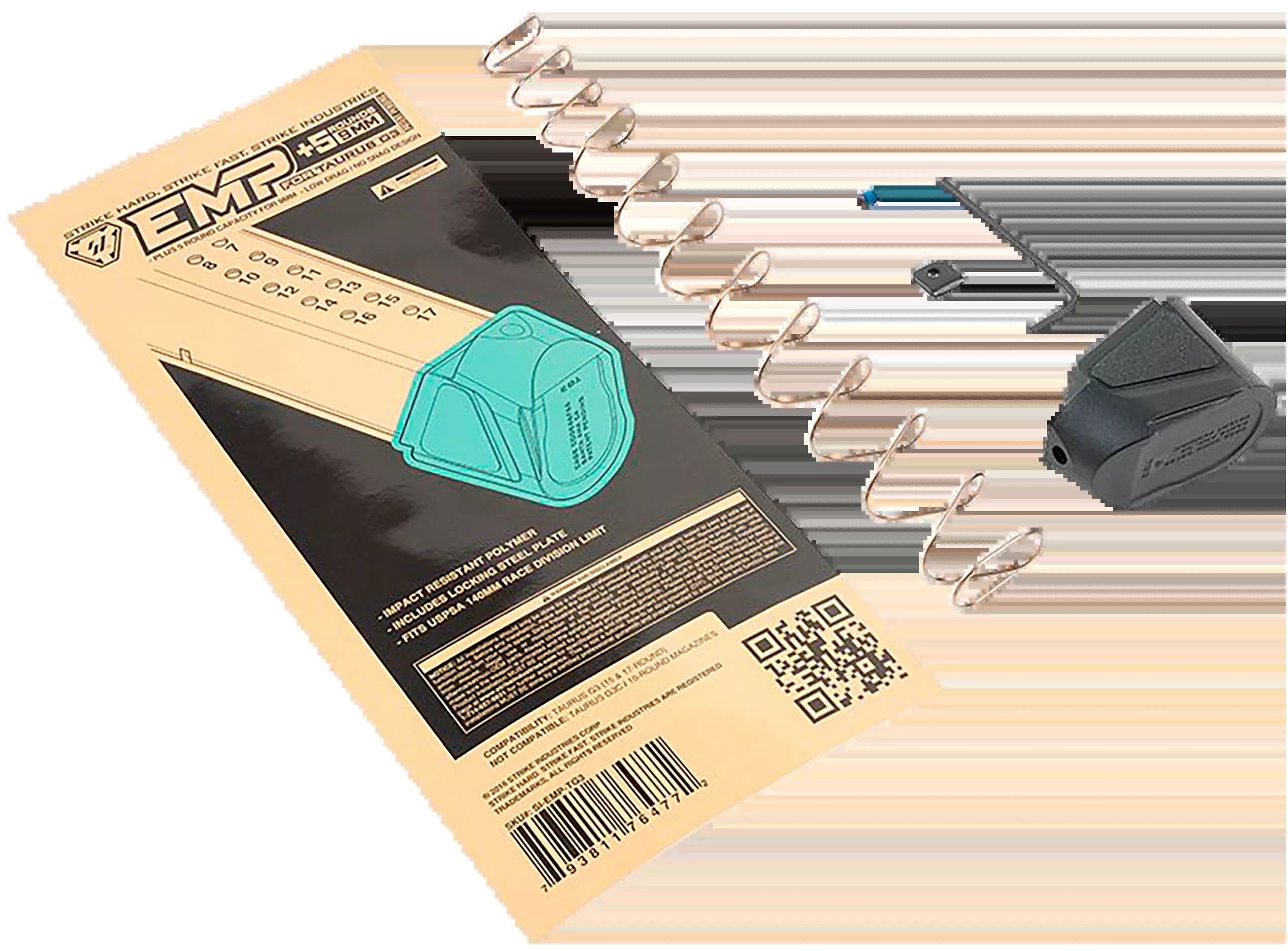 Strike Industries Enhanced Magazine Plate Extension +5 Rounds for Taurus G3 9mm EMPTG3