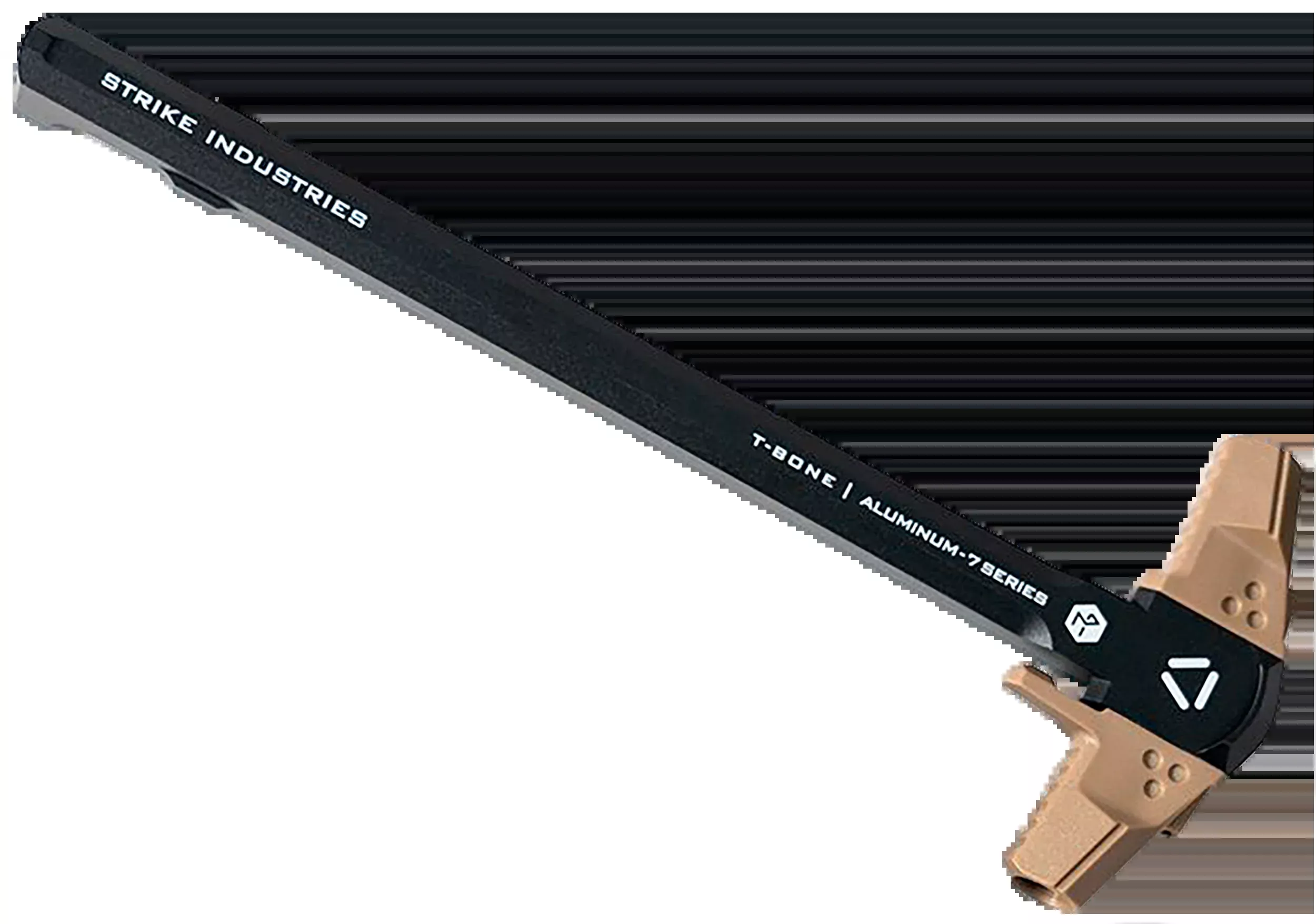 Strike Industries T-Bone AR-15 Charging Handle w/ Gas Redirect System, FDE/Black ARTBCH223BKFDE