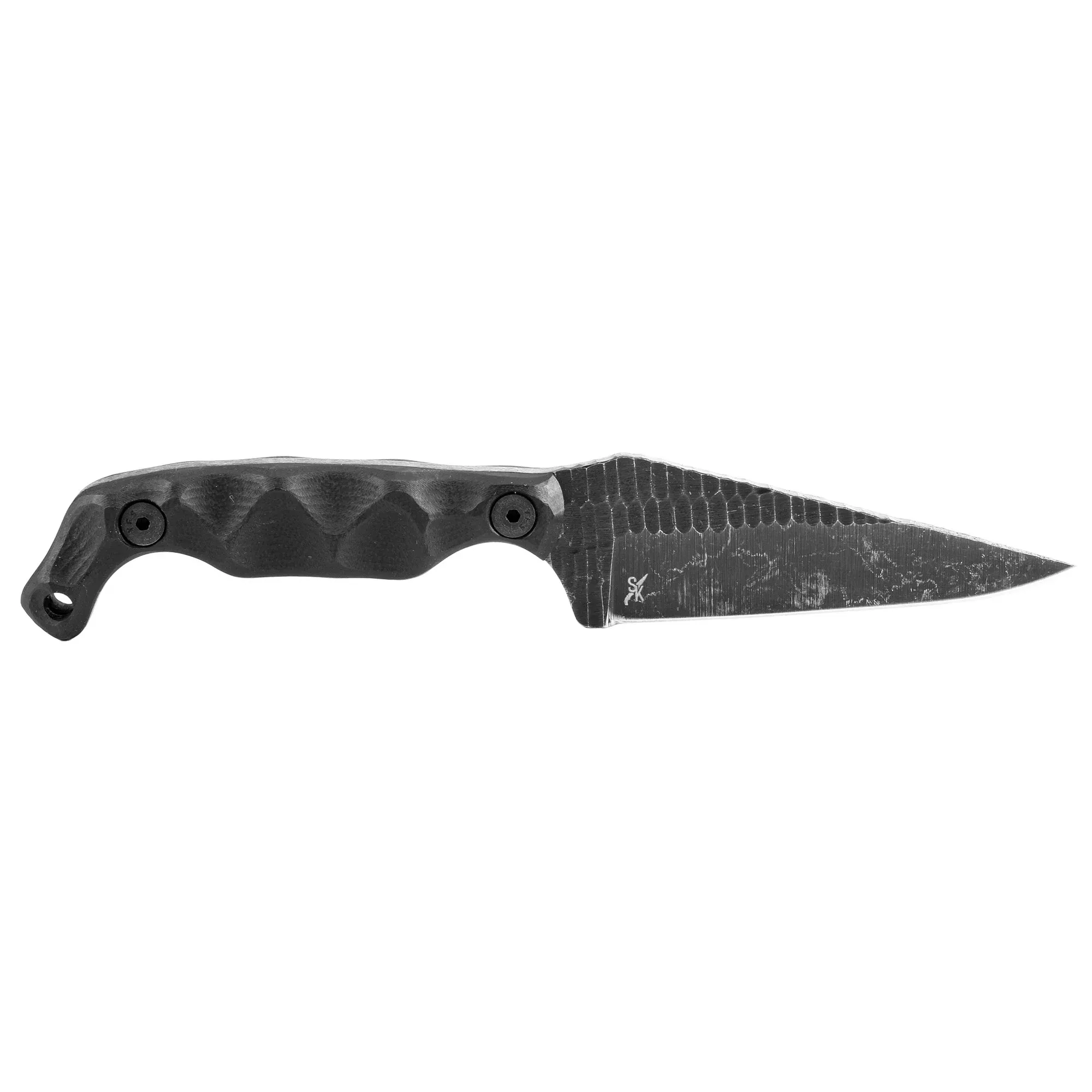 Stroup Knives Bravo 5 Fixed Blade Knife, 1095 High Carbon, 3.5 in, Acid Etched, B5-B-G10