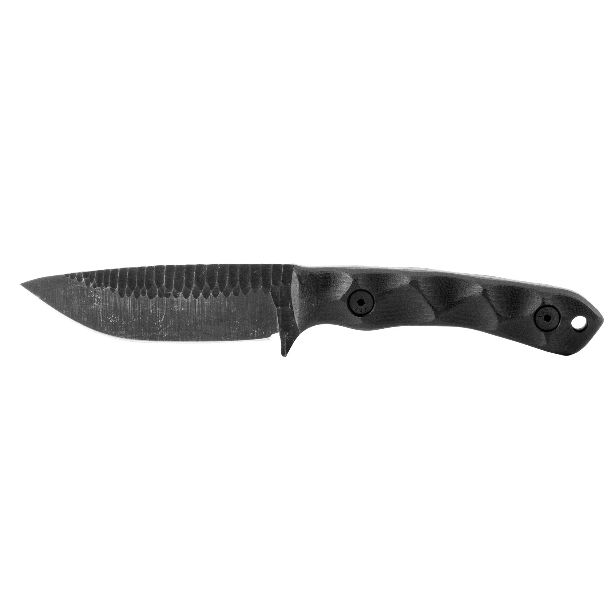 Stroup Knives GP2 Fixed Blade Knife, 1095 High Carbon Steel, Acid Etched Black, G10 Handle, GP2-B-G10