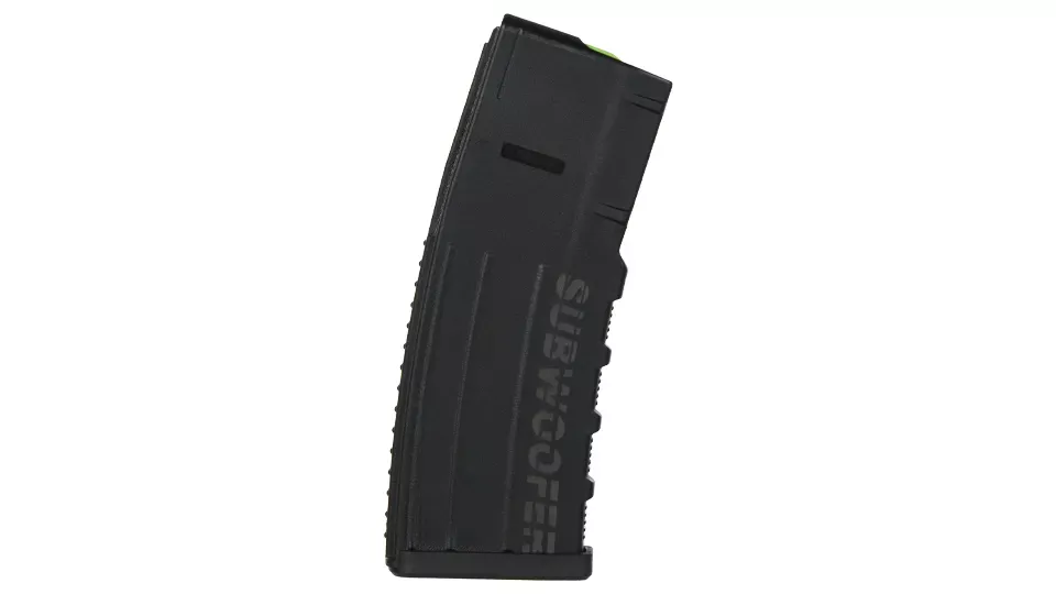Subwoofer Branded Black Magazine | 30 Rd Polymer Mag | 5.56 NATO/.223 Wylde/.300 Blackout