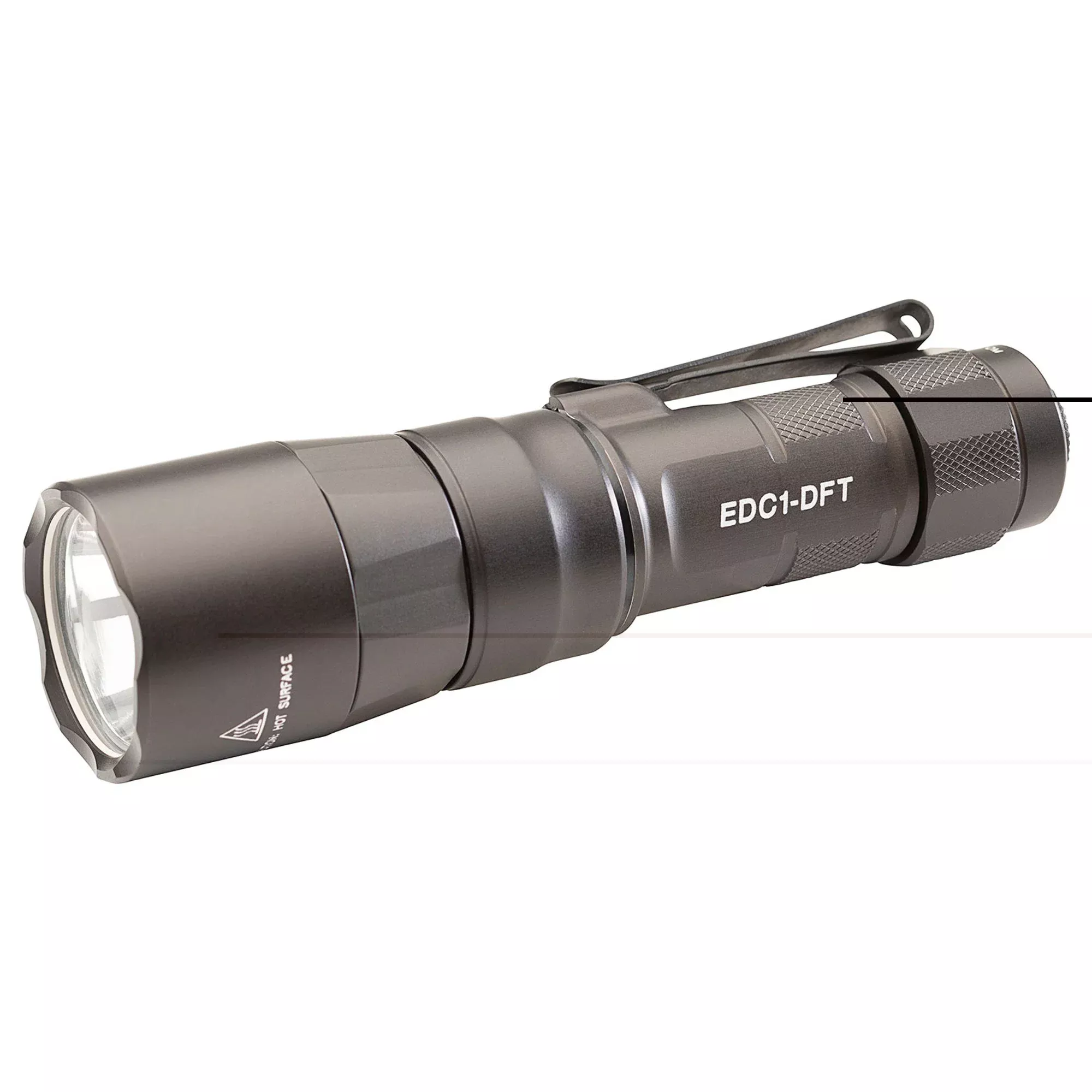 Surefire EDC1-DFT Dual-Fuel Turbo EDC Flashlight, 95,000 Candela, Gray Aluminum - EDC1-DFT-HA